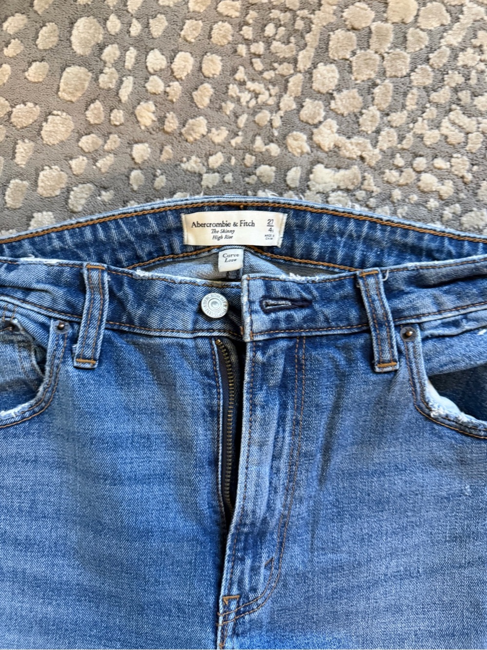 Abercrombie & Fitch Medium Blue High-Rise Jeans
